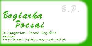 boglarka pocsai business card